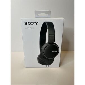 🎯 Sony MDR - ZX110 On Ear 🧨 Headphones Folding‎ Compact - Black Wired Stereo